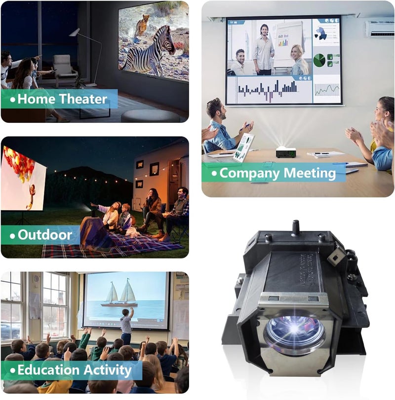 SORNEICDR مصباح بديل ELP LP39 لجهاز العرض متوافق مع إبسون EMP-TW1000 TW2000 TW700 TW980 PowerLite Home Cinema 720 1080UB PowerLite PC 810 ، مع هيكل - Image 2